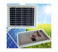 PANNELLO FOTOVOLTAICO SOLARE MODULO 10W 10WATT 12V CELLE SILICIO PINZE BATTERIA