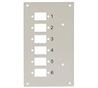 Techly Professional 109825 Pannello Frontale 6 Connessioni SC-Simplex per Box Ottico Grigio