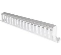 Pannello frontale da 19", 1 U con canale di manovra, 40 x 80 mm, RAL 7035, grigio chiaro