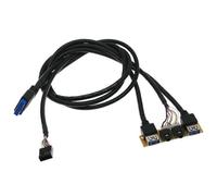 Pannello frontale da 60cm USB3.0+USB3.0+Port audio HD Scheda I/O + Filo interno Linea a cornice USB Fai-da-te Linea di prolunga del case