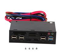 Pannello frontale dashboard multimediale da 5,25 pollici, lettore multischede, HUB USB 3.0/2.0 con porte audio ESATA SATA, trasferimento dati ad alta velocità per PC desktop,