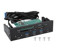 Pannello frontale del PC con lettore di schede interno da 5,25 pollici | Pannello frontale del PC Cruscotto multimediale con 6 slot per schede Porte USB 3.0/3.1/eSATA per PC desktop