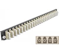 Pannello frontale della scatola di giunzione da 19" Delock LC Quad a 24 porte beige NEW