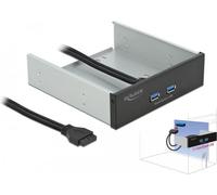 Pannello frontale DeLock da 5,25" con 2 porte SuperSpeed USB (U