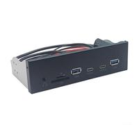 Pannello frontale di estensione USB 3.2 Gen1 pannello frontale, 3.2 Gen1 Pannello frontale: 5 Gbits, USB A, Audio & Card Reader Solution, ABS 12.5 * 10 * 3CM