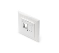 Pannello frontale Digitus Keystone RJ-45 bianco piatto Cat6a ABS
