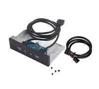 Pannello frontale floppy USB 3.0, alloggiamento per unità da 3,5 pollici con 2 porte USB 3.0 e jack audio HD, pannello frontale per trasferimento dati ad alta velocità per case