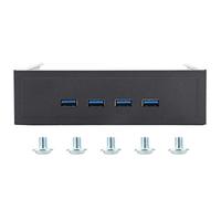 Pannello frontale hub USB 3.0 da 20 pin a 4 porte, pannello frontale driver disco ottico ad alta velocità con custodia in lega di alluminio, hub USB 3.0 plug and play per PC