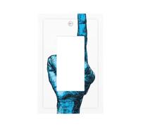 Pannello frontale per interruttore della luce a gesto numero uno, a bilanciere singolo, 1 banda, decorazione per presa di corrente per casa, cucina, camera da letto, bagno