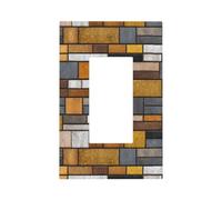 Pannello frontale per interruttore della luce con motivo a mattoni industriali, copertura per piastra frontale a bilanciere singolo, 1 banda, decoratore, prese, coperture per casa, cucina, stanza