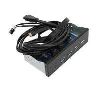 Pannello Frontale per Supporti per PC da 5,25 Pollici con Trasmissione Ad Alta velocità da 10 Gbps, Adatto a XP, Server, Materiale in Metallo (2U3+2U2+TC)