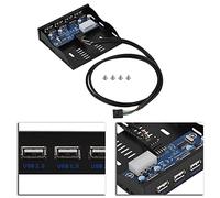 Pannello Frontale Usb 2.0 Pannello Frontale Usb Black Metal Usb2.0 Floppy Pannello Frontale 3.5'' Floppy Bay 9 Pin A 4 Interfaccia Usb 2.0 Hub