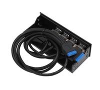 Pannello frontale USB 3.0 Hub 4 Porte, Hub pannello frontale USB per PC, 5,25 Pollici 4 Porte 5 Gbps Stabile Plug-and-Play Pannello anteriore per scheda madre desktop