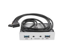 Pannello frontale USB 3.0 Trasferimento dati veloce UnitÃ floppy bay Pannello frontale Interfaccia audio HD da 3,5 pollici Facile configurazione