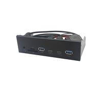 Pannello Frontale USB per PC 2 X USB 3.2 GEN1 5 Gbps + 2 X Hub TYPE-C + Cuffie da 3,5 mm + Slot TF/ per Alloggiamento Unità Floppy da 5,25 Pollici