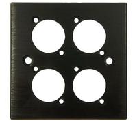 Pannello Frontale XLR A 4 Vie, Alluminio Nero - CLIFF COMPONENTI ELETTRONICI