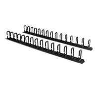 Pannello Gestione Cavi StarTech 0U 1,8m Anelli a D Acciaio Nero