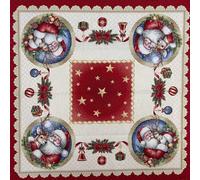 Pannello Gobelin Babbo Natale Cerbiatto 100x100 Cm 7883