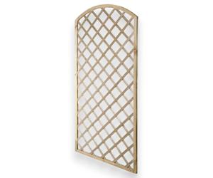 Pannello grigliato in legno impregnato con cornice ad arco cm 90x180h