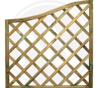 PANNELLO GRIGLIATO IN LEGNO IMPREGNATO ONDA PICCOLO CM. 90X90 PEZZI 2