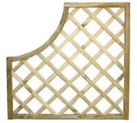 PANNELLO GRIGLIATO PINO IMPREGNATO MOD.35 CM.90X90H ANGOLARE