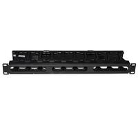 LINK LKORG1UDS pannello guidacavi per armadi rack 19" con anelli passacavi installazione orizzontale coperchio apribile nero dimensioni 48x11x5,25 cm unità 1 alta densità