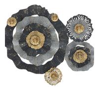 Pannello astratto in metallo OTOS, 3D sono il nuovo trend Dimensioni 100x2,5x h 90 cm forme La natura incontra l'arte per decorare le tue pareti nero
