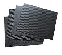 Pannello in fibra di carbonio, pannello in 3K da 500×500 mm, in ad alta resistenza, spessore 1,5, 2, 3, 4, 6, pezzo(1.5mm Plain Matte)