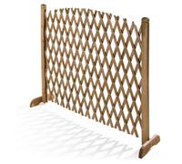 Pannello grigliato in legno estensibile fino a 120cm e alta 150cm ciliegio