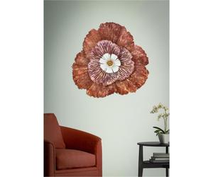 Pannello in metallo con foglie. BUNGA, 3D sono il nuovo trend Dimensioni 73,5x11x h 72 cm forme La natura incontra l'arte per decorare le tue pareti rosso