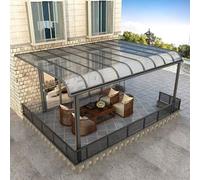 Pannello in policarbonato trasparente, spessore 2 mm, pannelli acrilici trasparenti per serre, terrazze, tende e divisori, 100 x 400 cm, rivestimento esterno resistente ai raggi UV