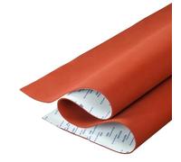 Pannello In Spugna Siliconica Rossa Autoadesiva - Foglio Di Schiuma Resistente Al Calore, 1 Pezzo, Spessore 1/2/3/5mm - Elastico E Resistente All'usura(100x100mm,Thick 2MM)