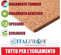 Pannello in Sughero Naturale per Isolamento Termico/Acustico 100x50x4cm