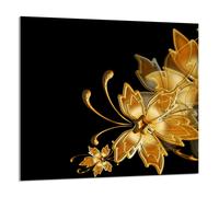 PANNELLO IN VETRO PER CUCINA 65x60 Oro