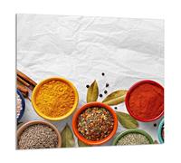 PANNELLO IN VETRO PER CUCINA 65x60 Spezie