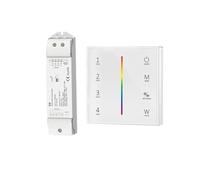 Pannello in vetro RGB/RGBW Smart T24 86 da parete 2.4GRF 4Zone RGB con telecomando PWM e touch for strisce LED/COB(T24-W and V4 RGBW)