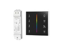 Pannello in vetro RGB/RGBW Smart T24 86 da parete 2.4GRF 4Zone RGB con telecomando PWM e touch for strisce LED/COB(T24-B and V4 RGBW)