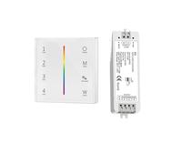 Pannello in vetro RGB/RGBW Smart T24 86 da parete 2.4GRF 4Zone RGB con telecomando PWM e touch for strisce LED/COB(T24-W and V3 RGB)