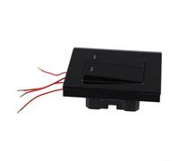 Pannello in vetro temperato 82 tipo nascosto per interruttore di controllo fluorescente Twoway moderno layout quadrato con doppio stagno Flameretardant Pc e parete per indicatore (nero)