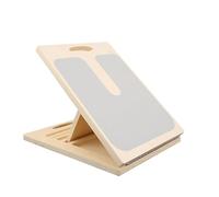 Pannello inclinato - Display acrilico di supporto in legno, display inclinabile trasparente, porta poster durevole | Accessori Office Store School Restaurant Hotel Esposizione pubblicità comunicazione