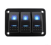 Pannello interruttore a bilanciere per auto e marina con luce blu 12 24 V impermeabile IP65 ABS nylon alluminio per faro fendinebbia frigorifero aspirapolvere e dispositivi esterni in camper, barca