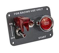 Pannello interruttore auto da 12 V 20 A, spegnimento rapido, interruttore a levetta da 20 A + pulsante di accensione da 50 A, interruttore combinato con indicatore (rosso)