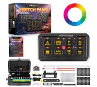 Pannello Interruttori 8 Gang RGB Touch For Auto Camion UTV ATV Barca 12-24V 60A
