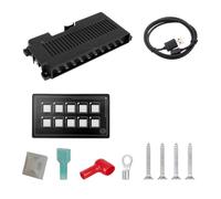 Pannello interruttori a 10 pulsanti, membrana PET, controllo touch, luce for roulotte, barca, interruttore a levetta, scatola portafusibili, modulo Bluetooth