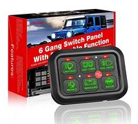 Pannello Interruttori A 6 Gruppi, Sistema Di Relè Elettronico Universale, Scatola Di Controllo LED Dimmerabile Automatica, For Camion ATV UTV Barca SUV Roulotte