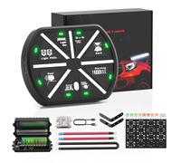 Pannello Interruttori A 8 Bande Con Telecomando, Pannello Di Controllo Touch Sottile, Sistema Di Alimentazione Universale, Sistema Di Relè Di Controllo Del Circuito For Auto, Max 80 A(Green Light)