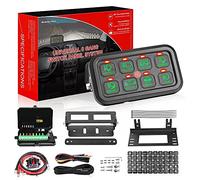 Pannello Interruttori A 8 Bande, Sistema Di Controllo Relè Circuito Interruttori LED, Pannello Interruttori Pulsanti Touch, Etichette Adesive, For Auto, Camion, Barche, UTV, SUV Marini