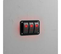 Pannello Interruttori A Bilanciere A 3 Vie 12V-24V Universale Impermeabile Per
