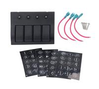 Pannello Interruttori A Bilanciere A 4 Bande, 12V 24V Led Ip68 Pannello Interruttori A Levetta Per Barche Protezione Da Sovraccarico 2X10A 2X15A Per Automobili Auto Veicoli Barche