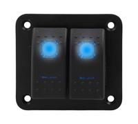 Pannello interruttori a bilanciere con supporto a doppia tensione 12 V e 24 V CC per accessori di illuminazione fuoristrada su ATV e barche (2 bit)